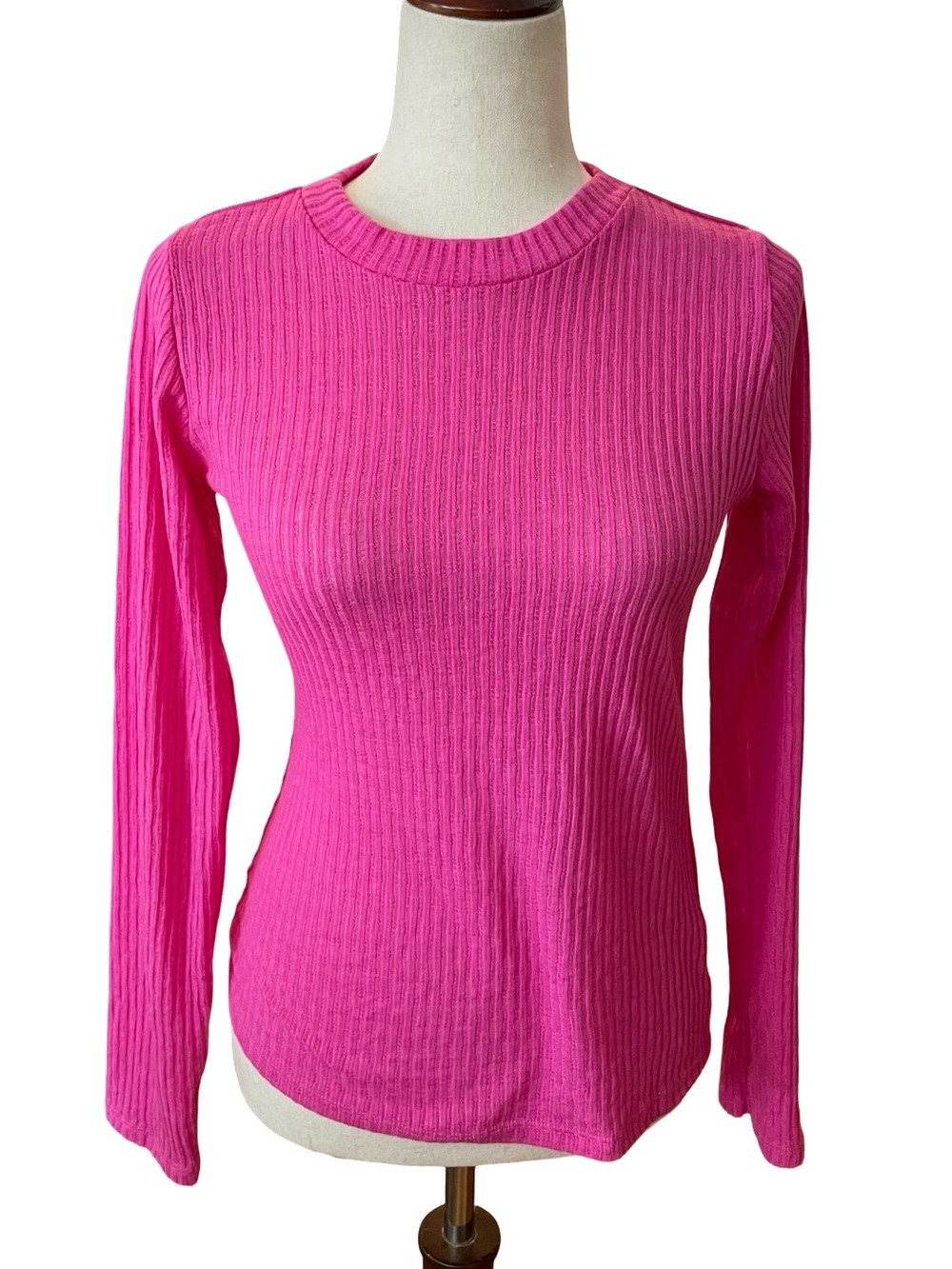 PILCRO ANTHROPOLOGIE Pink Ribbed Shirt New With Tags